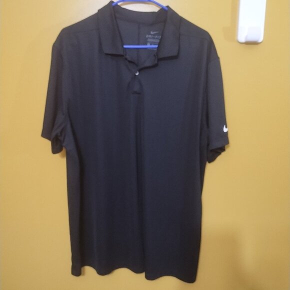 Nike Dri Fit Performance Golf Polo Black XL - Picture 1 of 6
